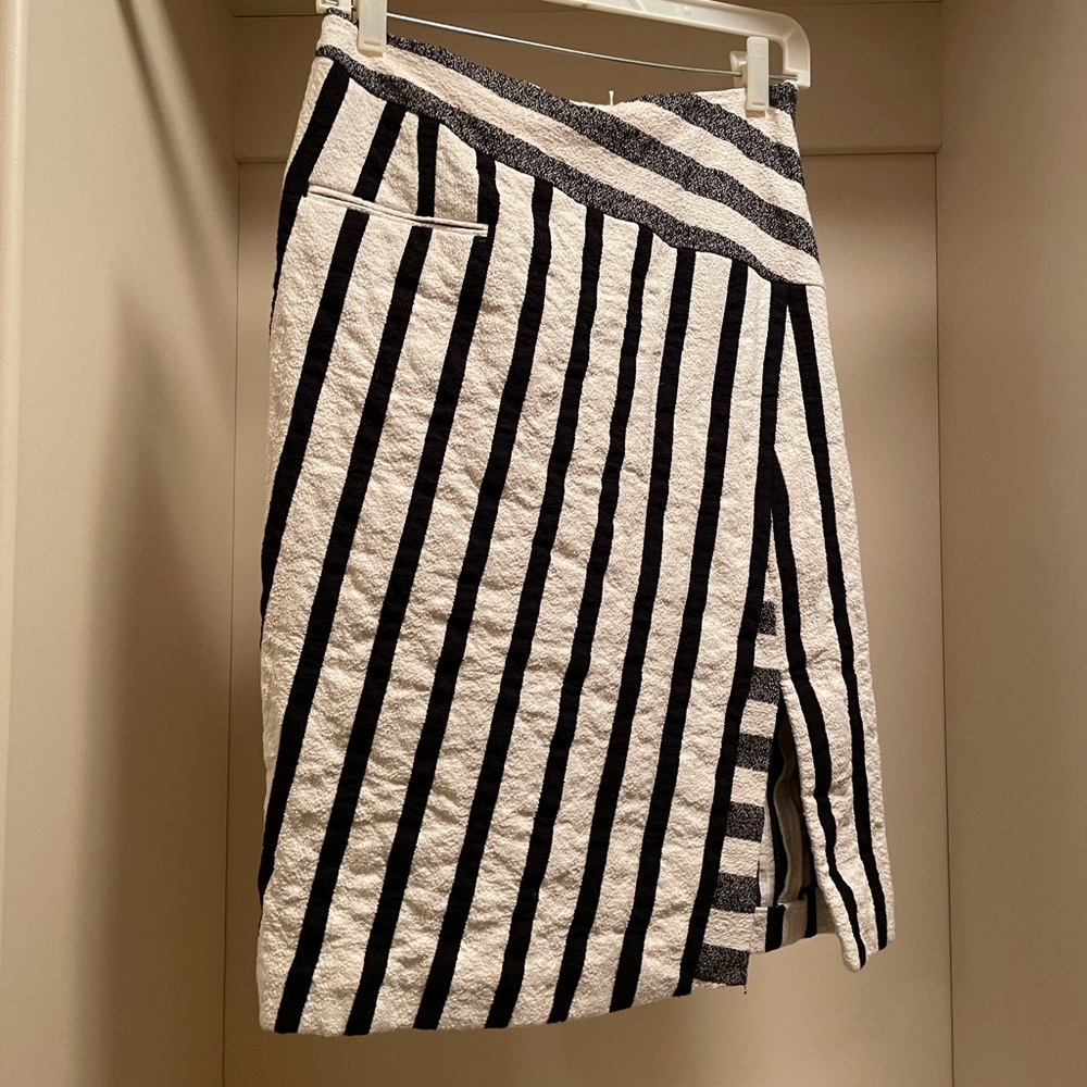 Altuzarra Arcadia Striped Pencil MIDI Skirt 40 Side Slit